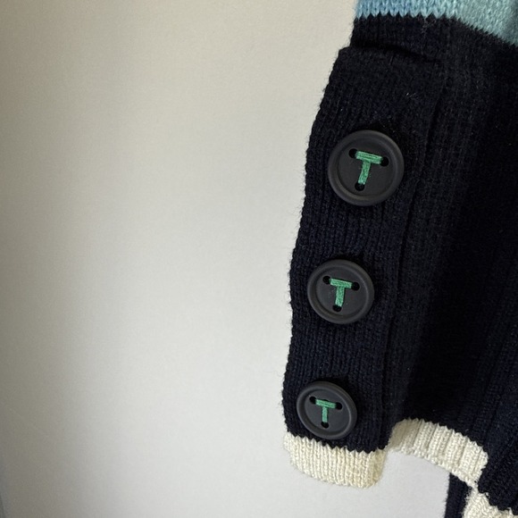 T‎ by Talbots 2023 Sweater Sz XLp Petite Striped Mock Neck Pullover Cotton Blend - Picture 5 of 9